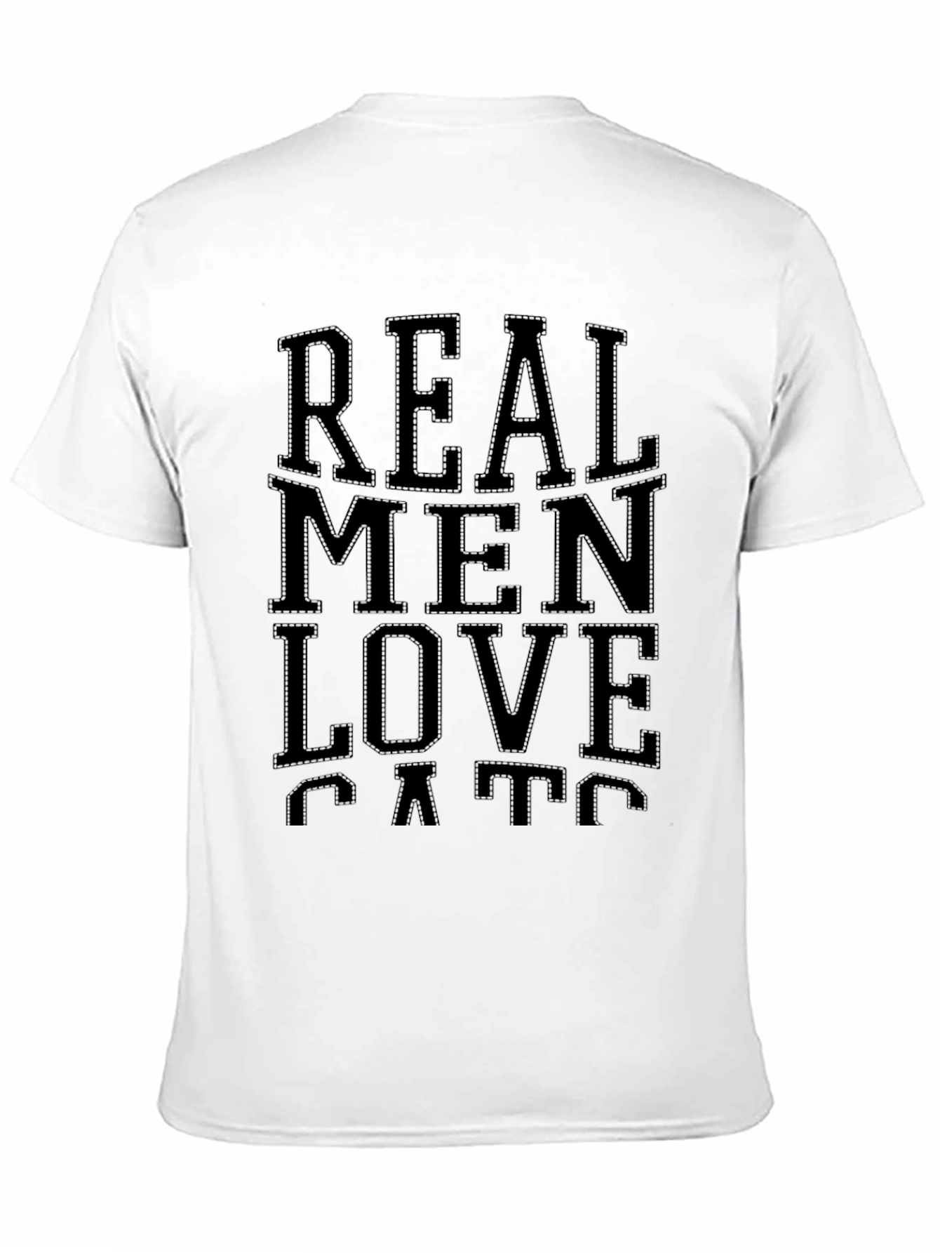 Black Real Men Love Cats T-Shirt - Menswear view 11