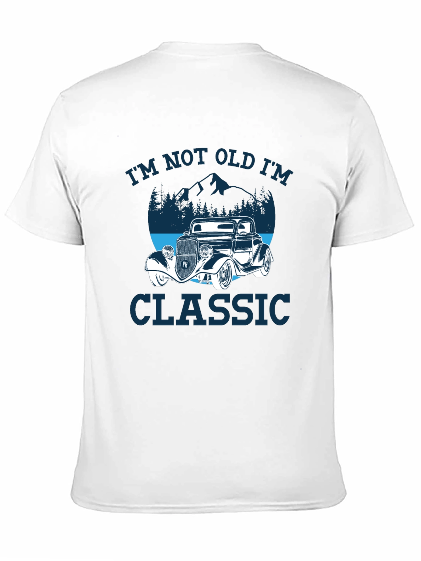 Black Classic Car T-Shirt: I'm Not Old, I'm Classic view 11