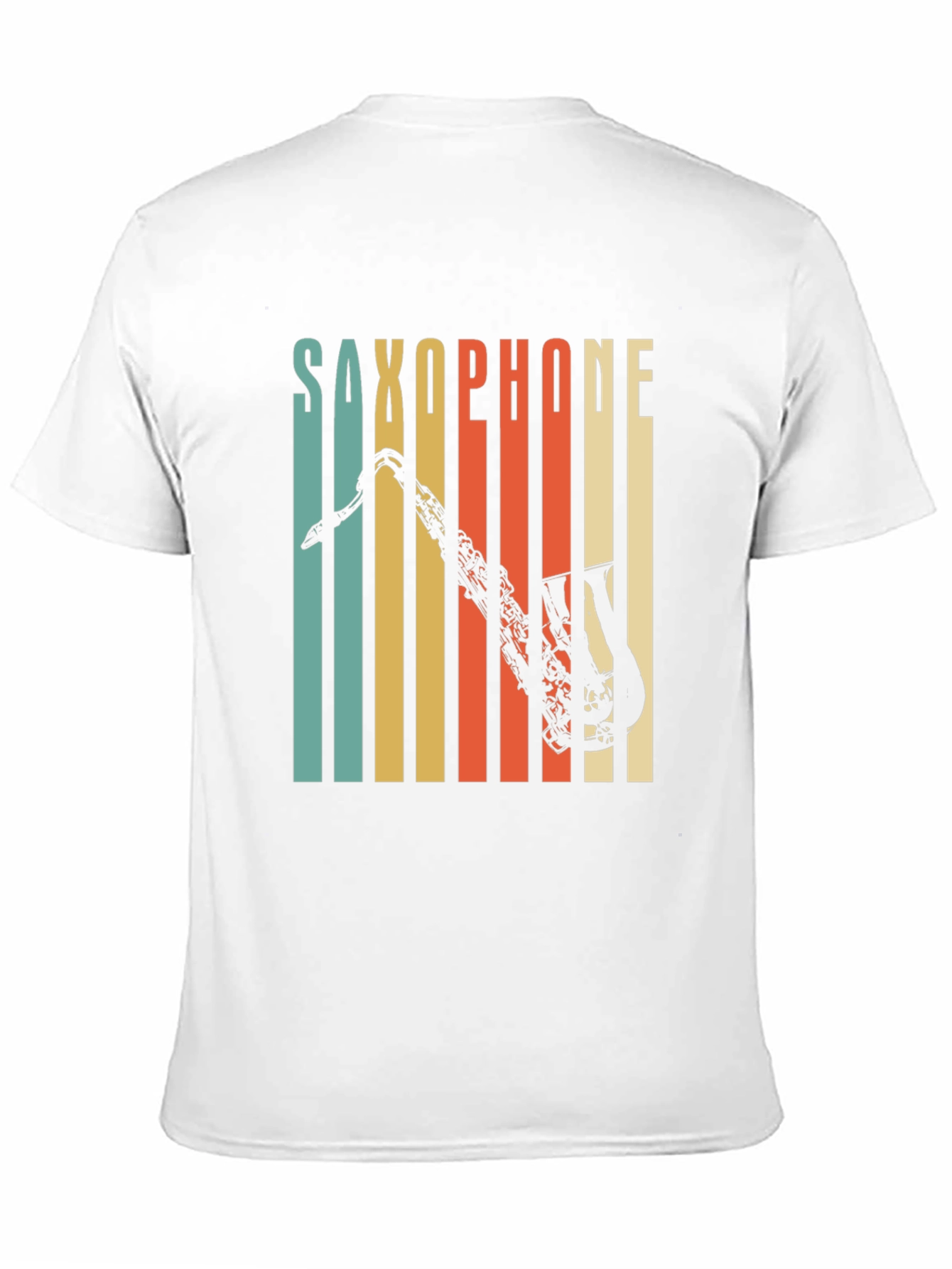 Black Retro Saxophone T-Shirt - Cool Vintage Music Tee view 11