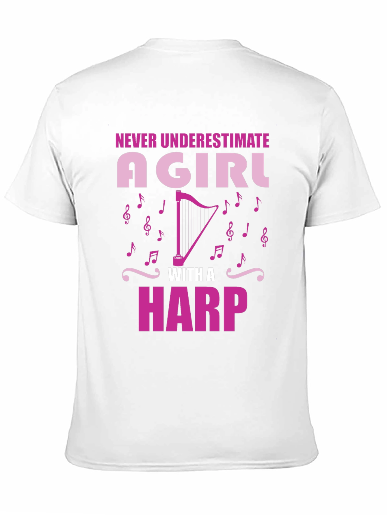 Black Never Underestimate Girl With Harp T-Shirt view 11