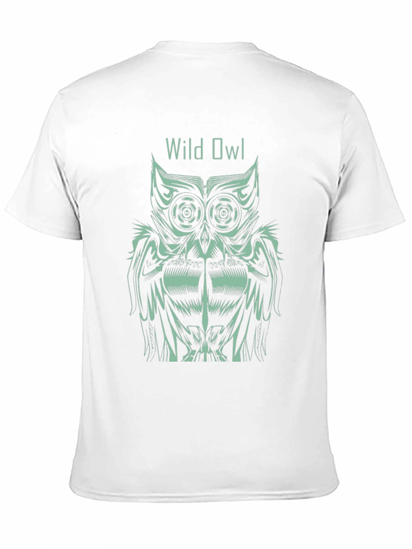 Black Wild Owl Graphic Black T-Shirt view 11
