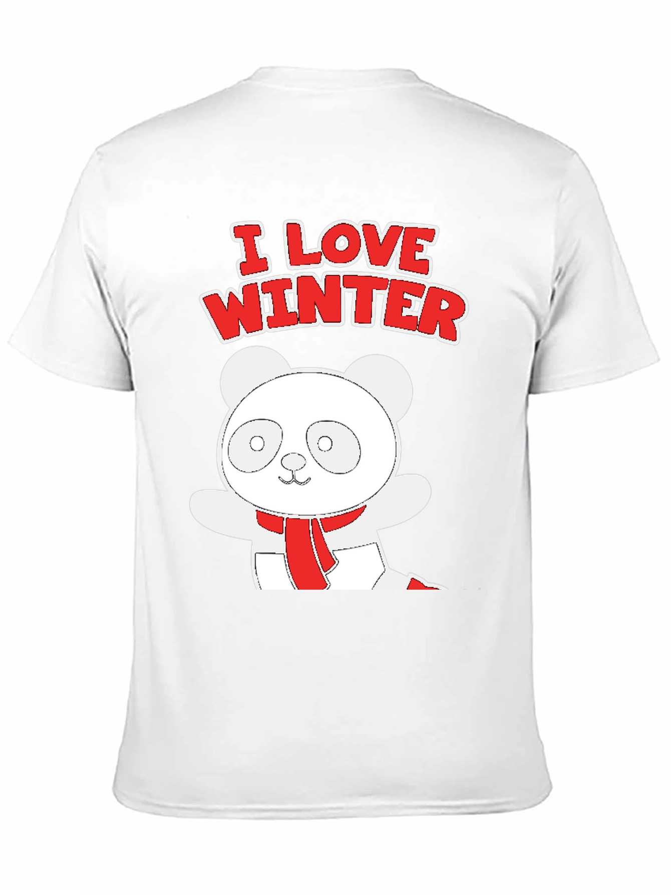 Black Winter Panda Graphic Tee - Black view 11