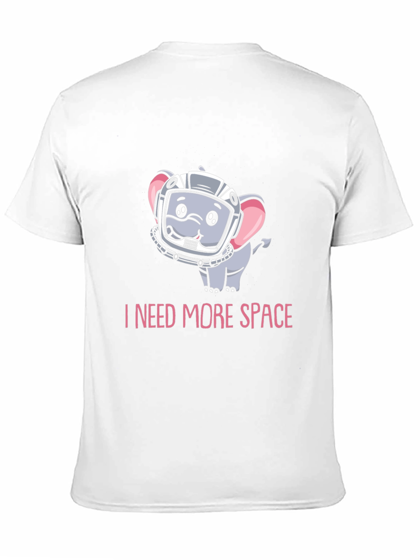 Black I Need More Space T-Shirt: Cute Astronaut Elephant Design view 11