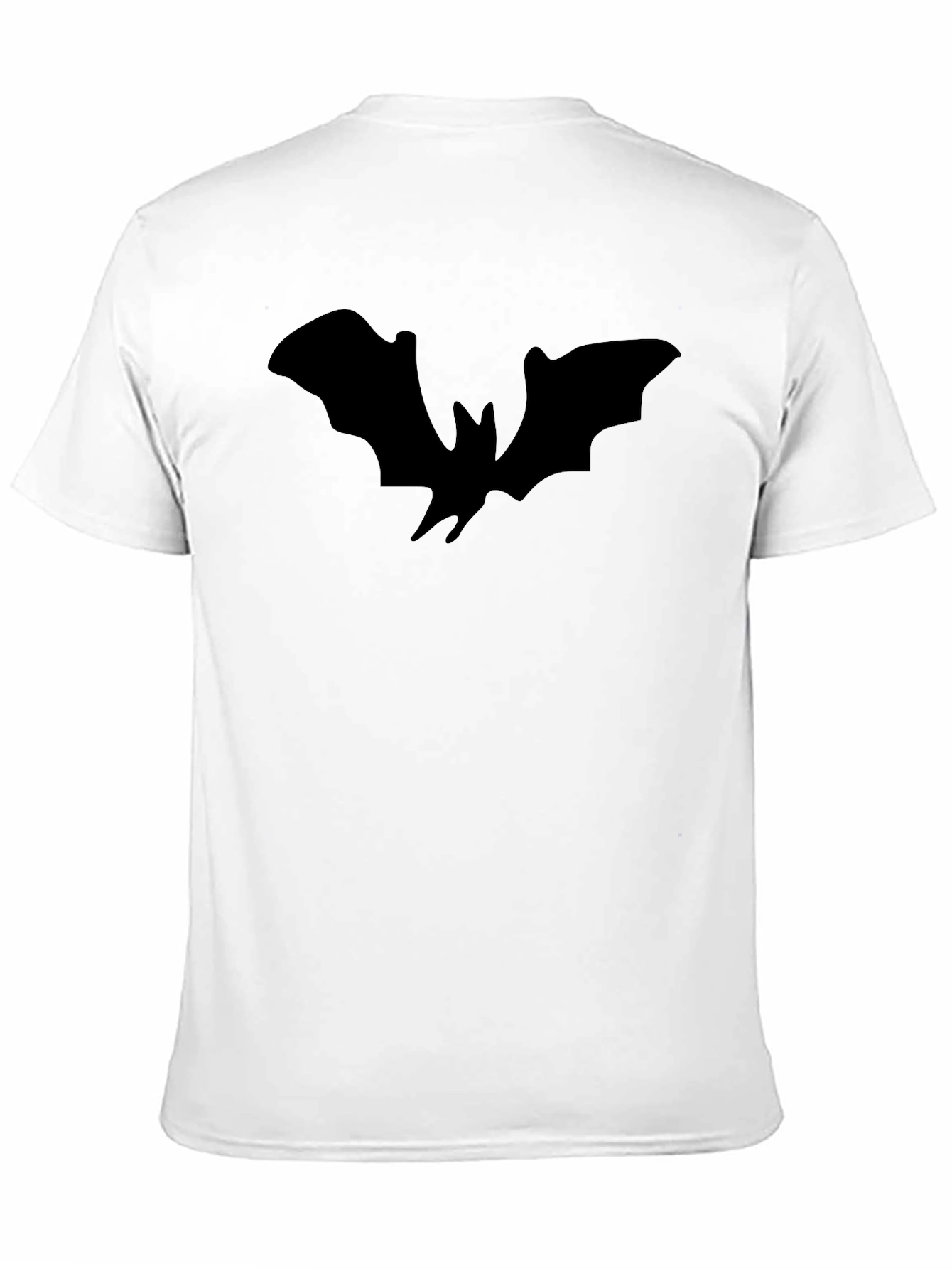 Black Bat Silhouette Black T-Shirt view 11