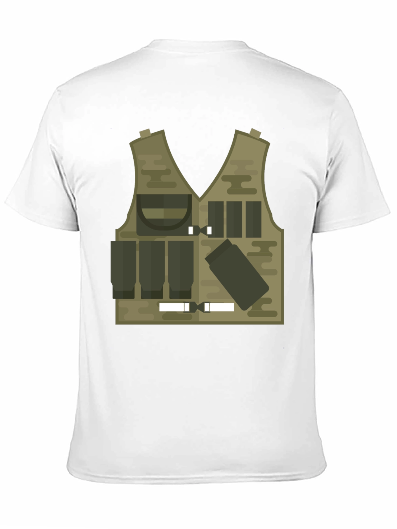 Black Tactical Vest Graphic Tee - Military Style view 11