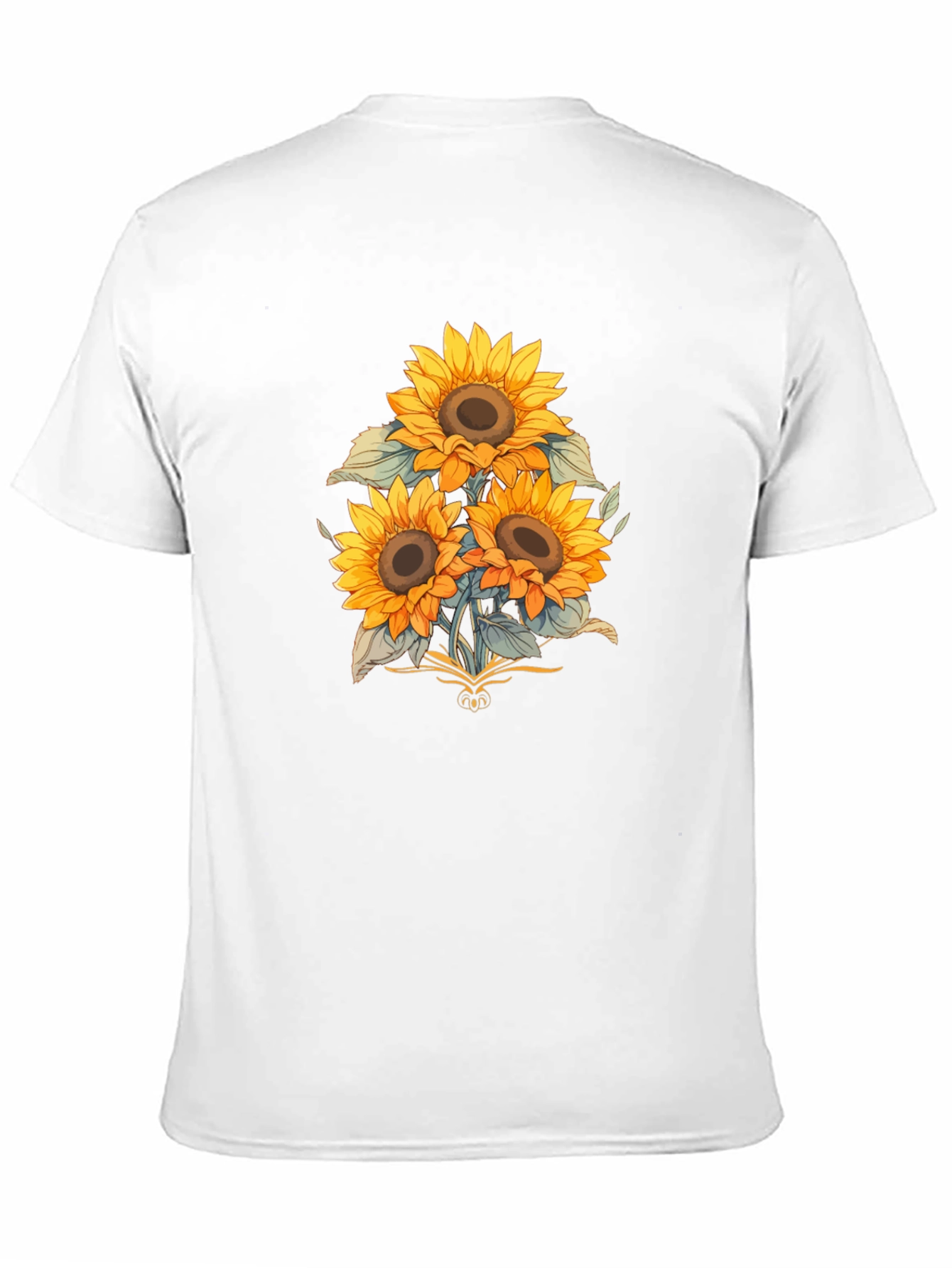 Black Sunflower Graphic Print Black T-Shirt view 11
