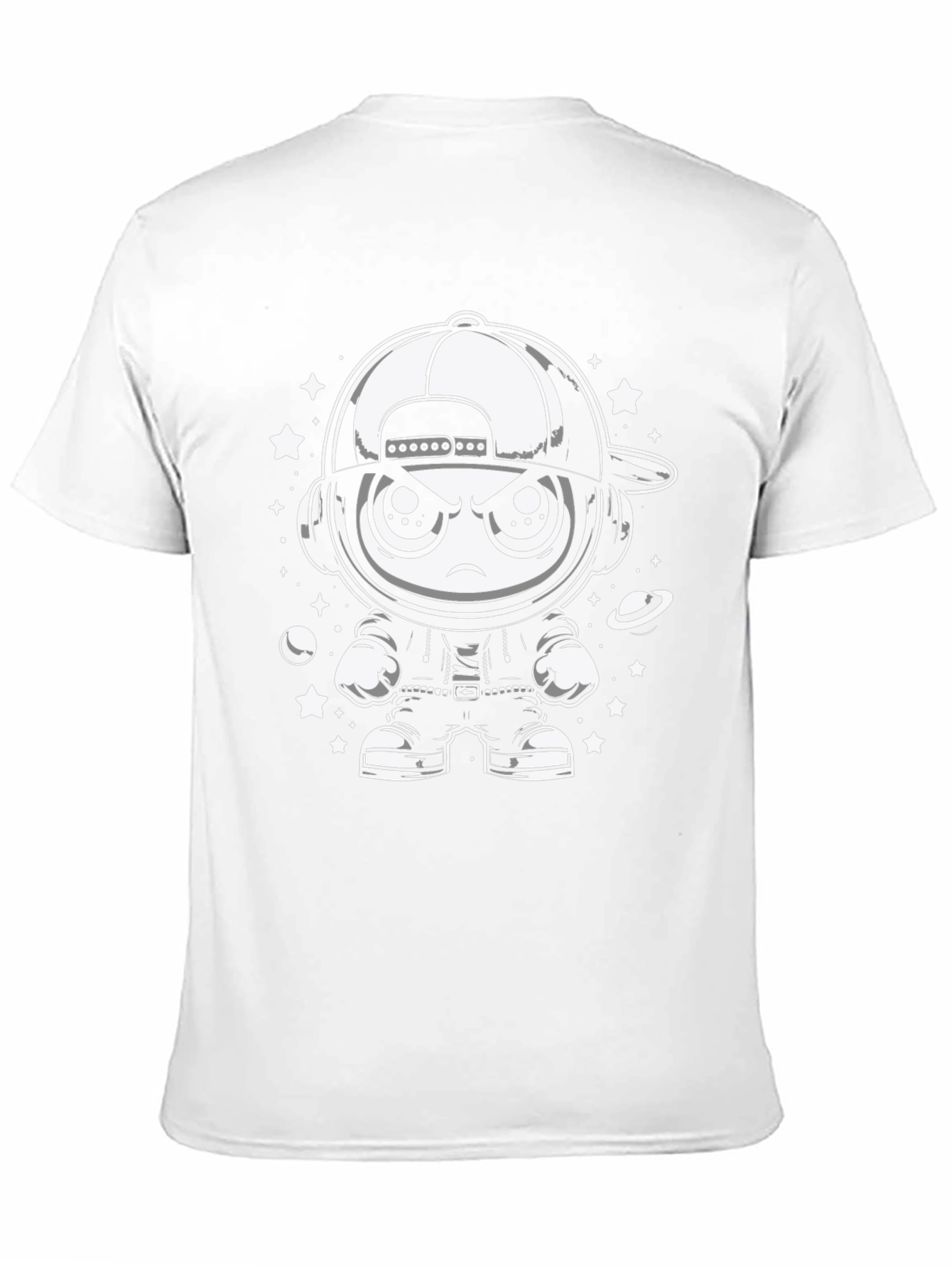Black Cool Cartoon Character Graphic Tee view 11