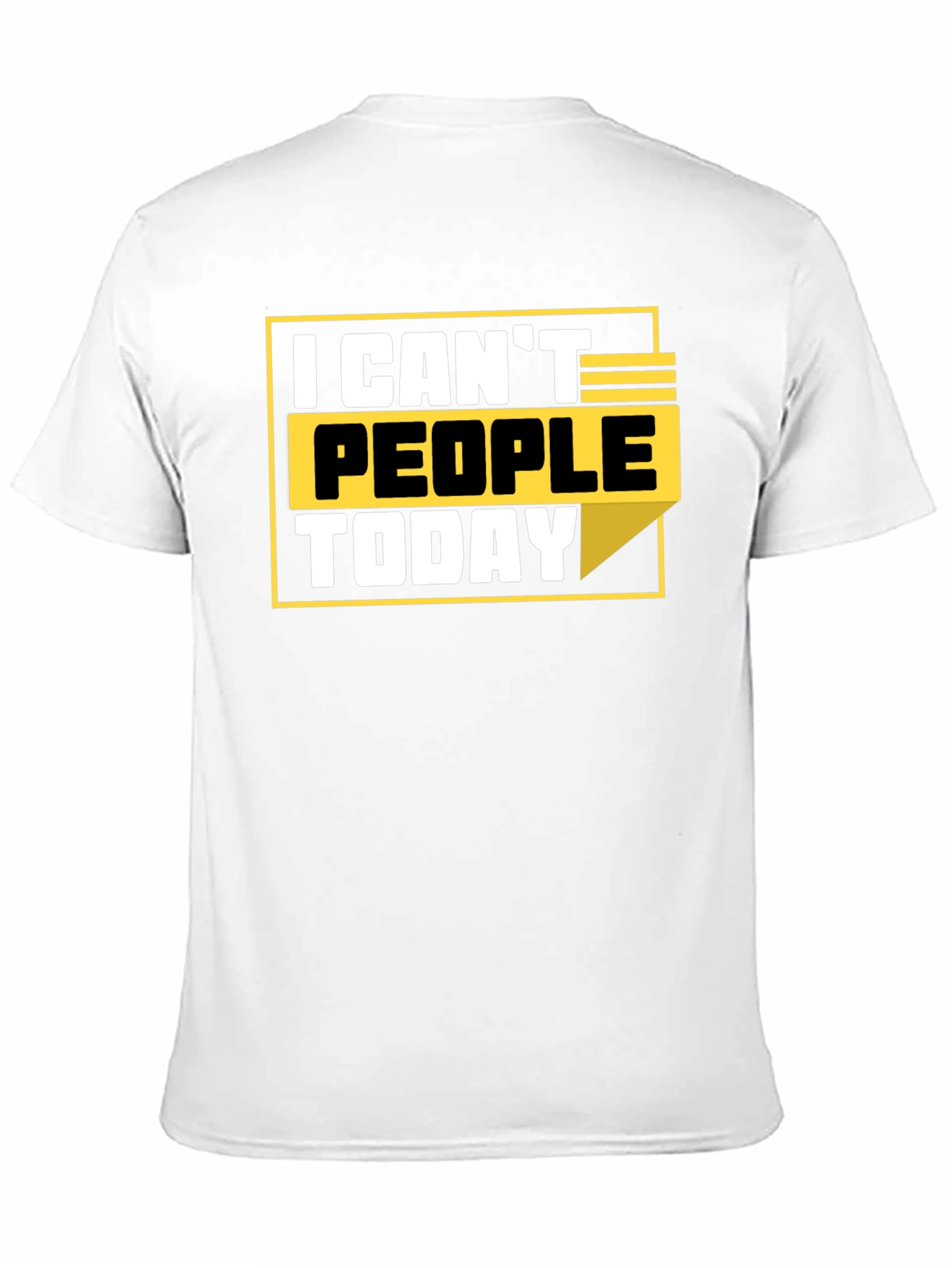 Black I Can't People Today Graphic T-Shirt view 11
