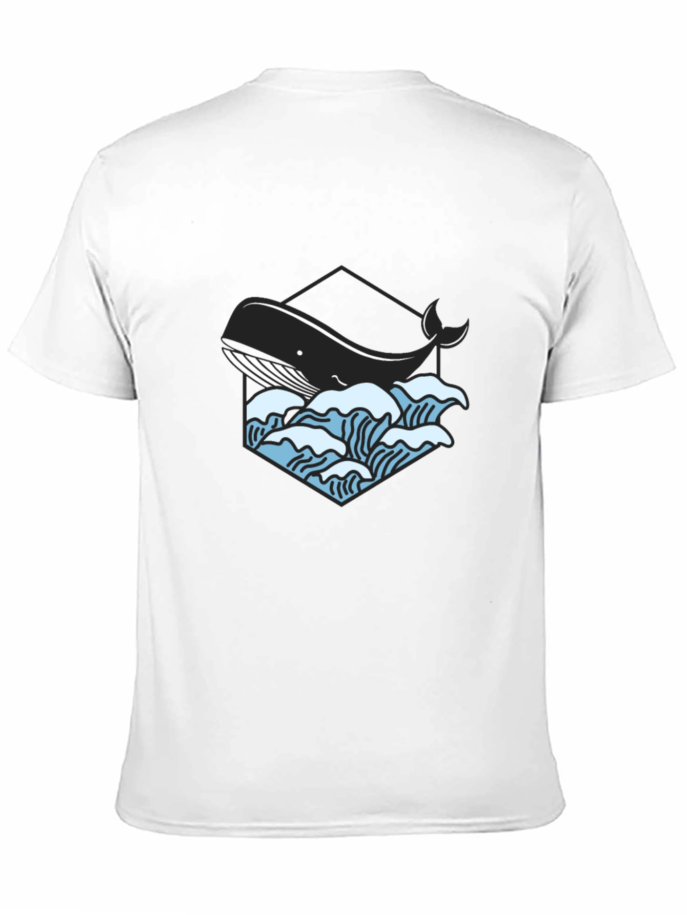 Black Whale Graphic Tee - Cool Ocean Design view 11