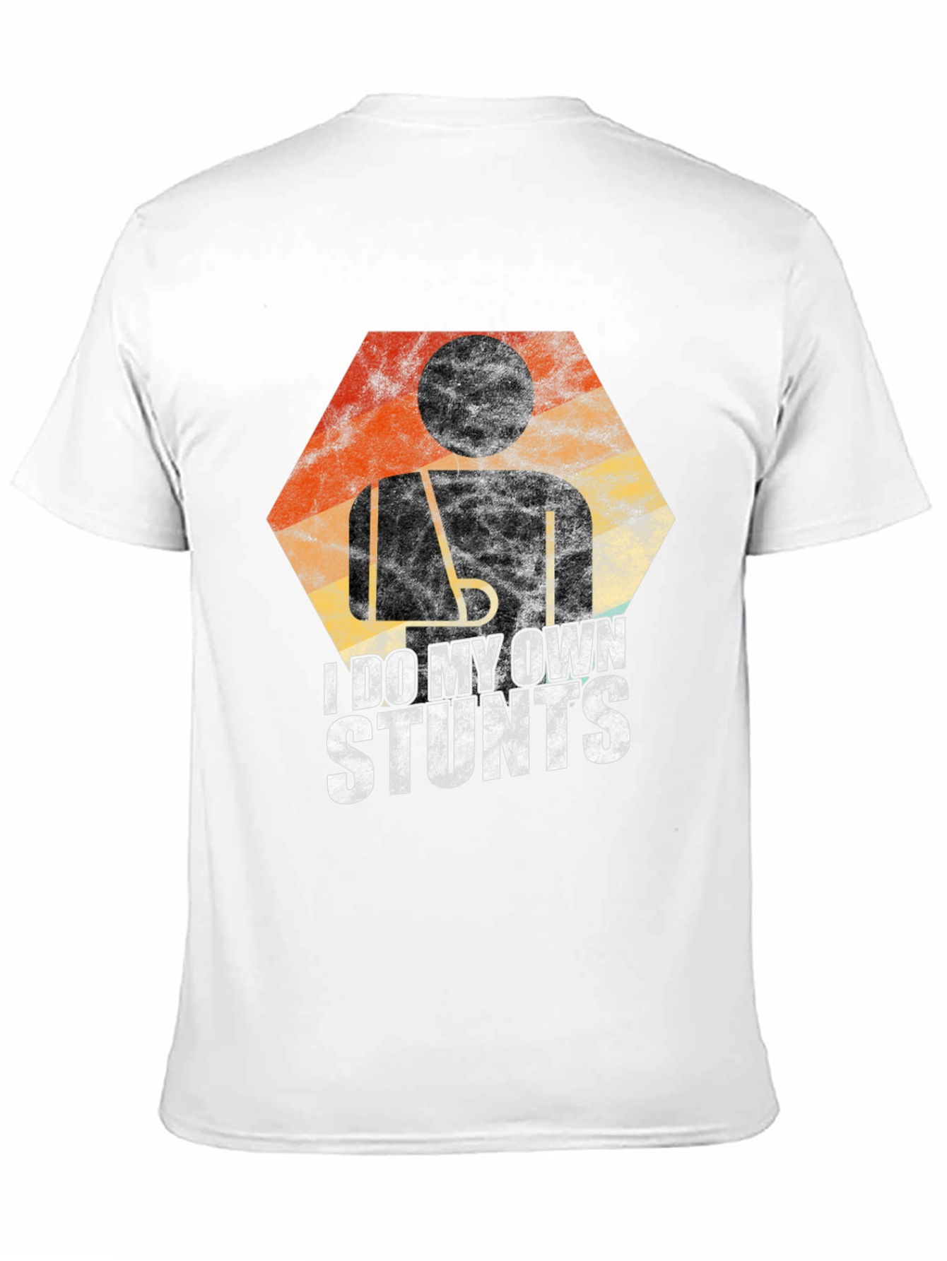Black I Do My Own Stunts T-Shirt - Injured Humor Graphic Tee view 11
