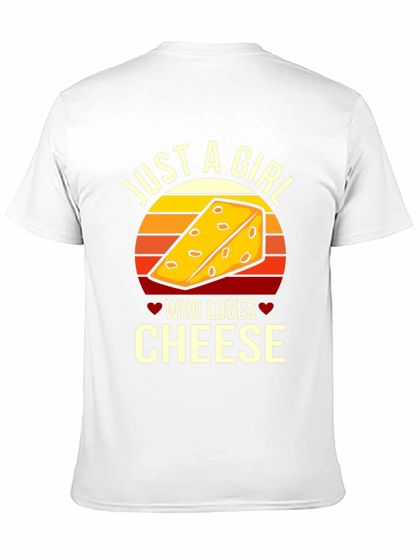 Black Just A Girl Who Loves Cheese Graphic T-Shirt view 11