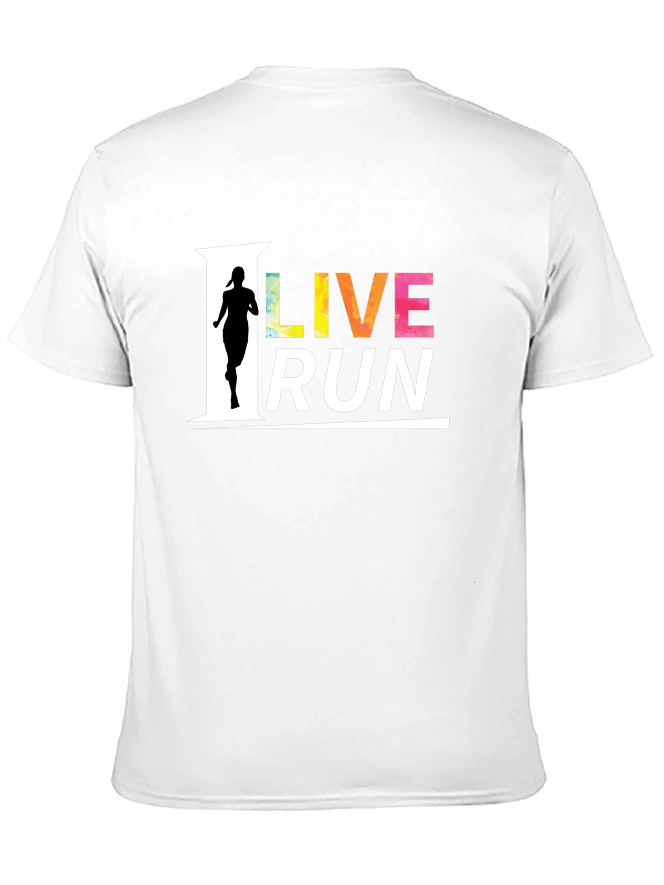 Black Live Run Graphic Tee - Activewear T-Shirt view 11