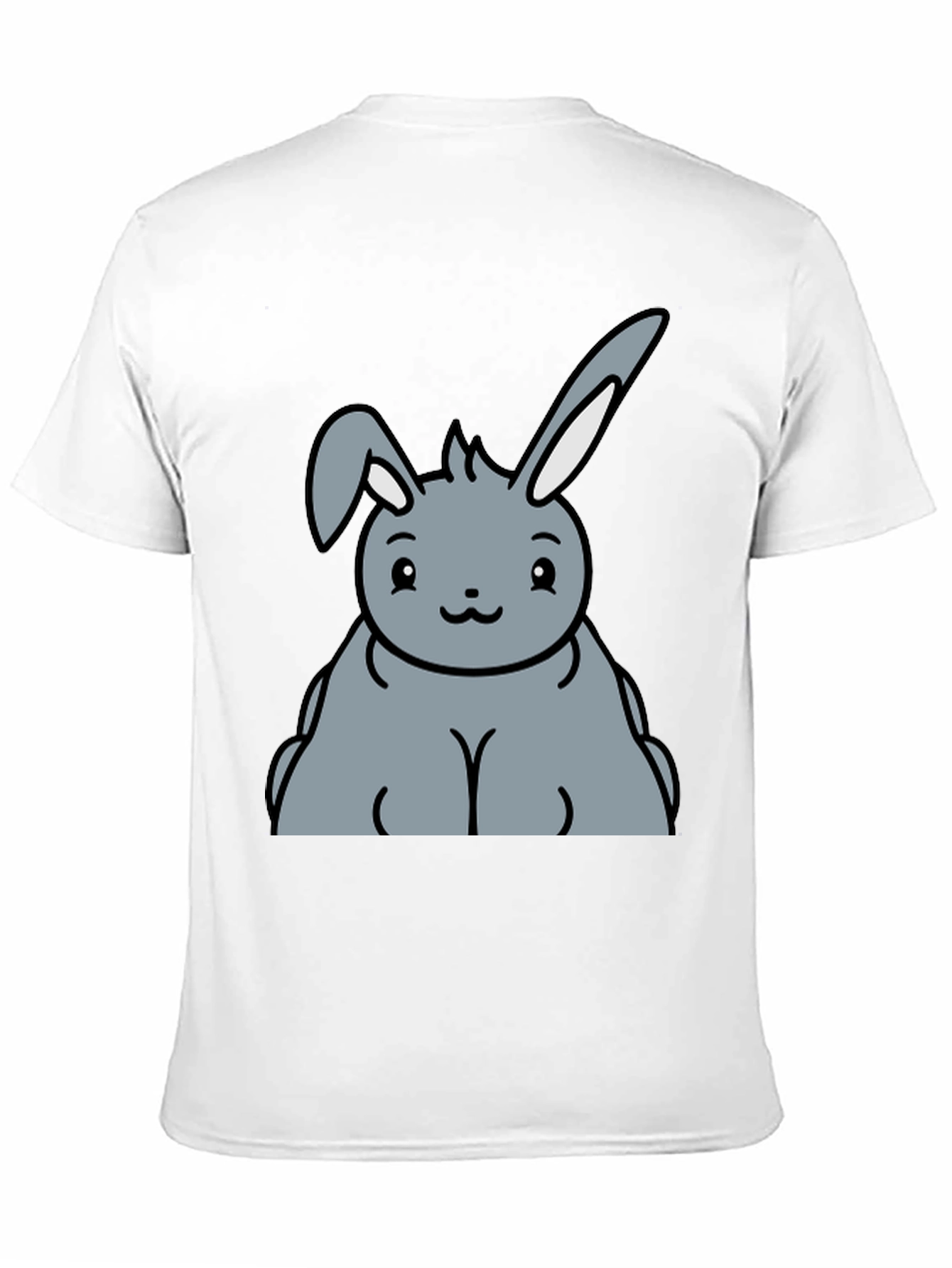 Black Cute Cartoon Bunny Graphic T-Shirt view 11