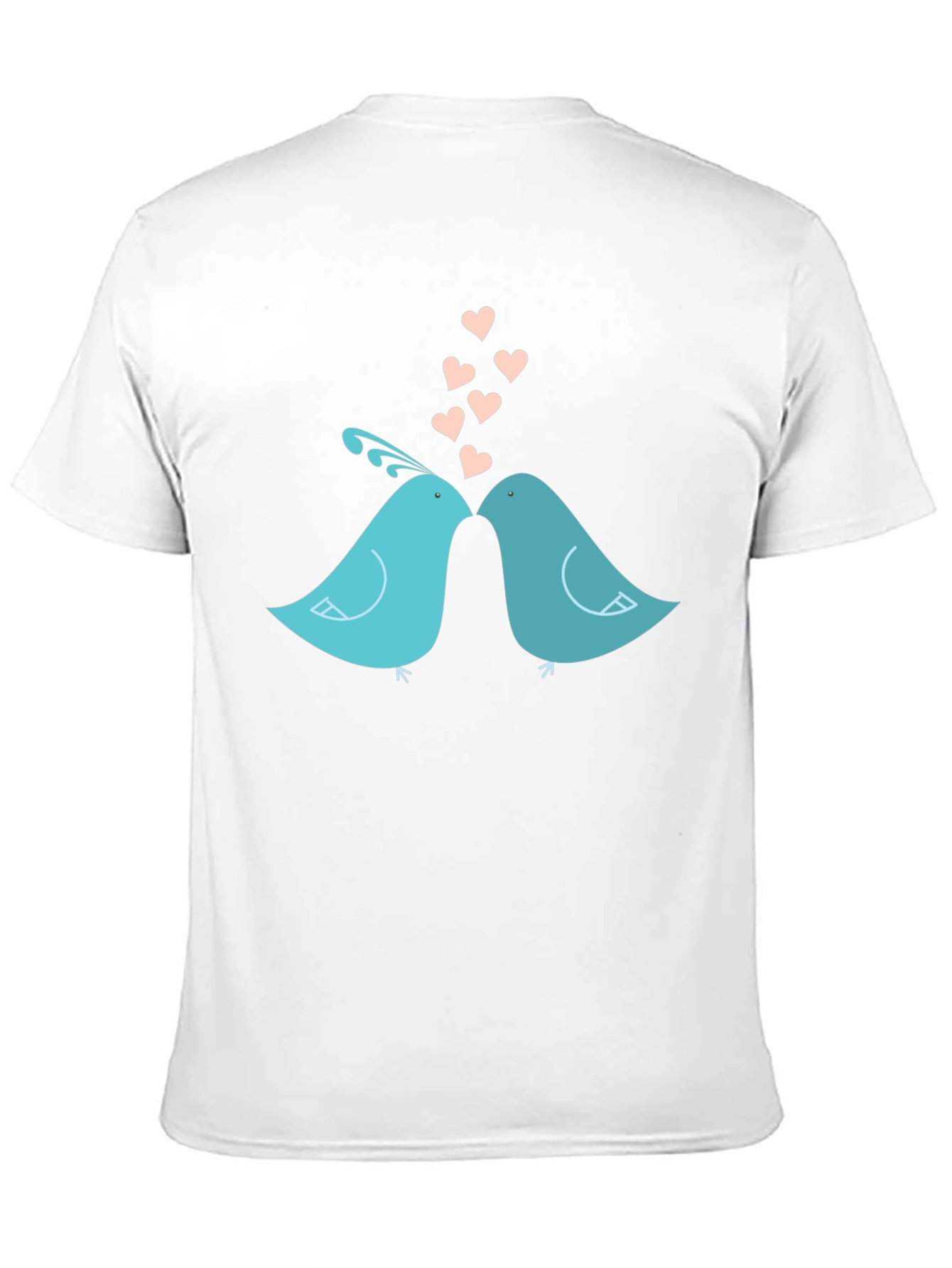 Black Lovebirds T-Shirt - Romantic Birds Design view 11