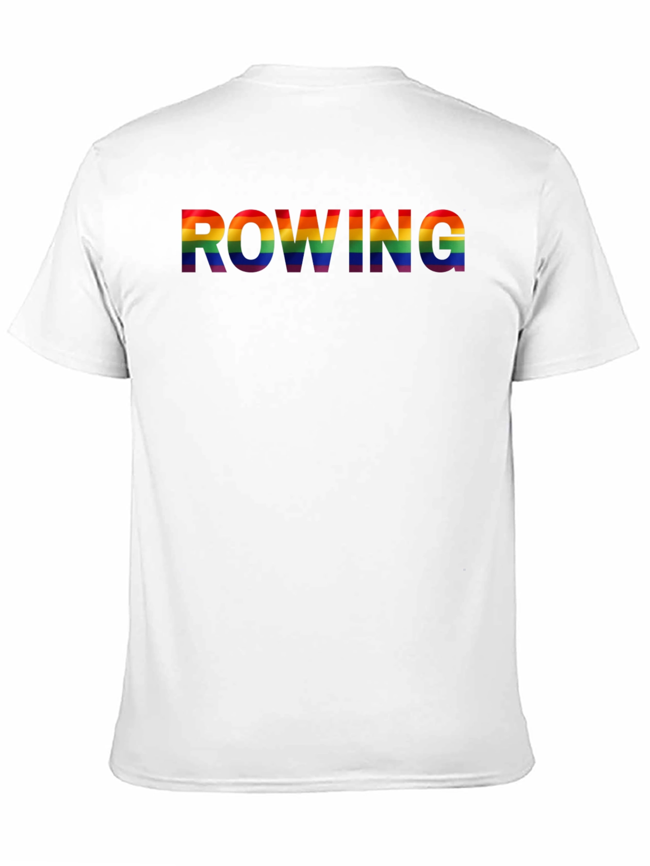 Black Rowing Rainbow Pride Graphic Tee - Black Cotton Shirt view 11