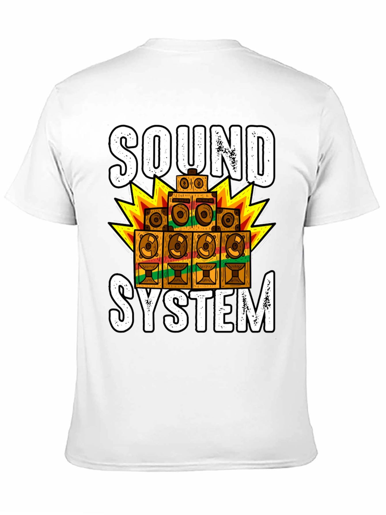 Black Sound System Graphic Tee - Reggae Music Lover Shirt view 11
