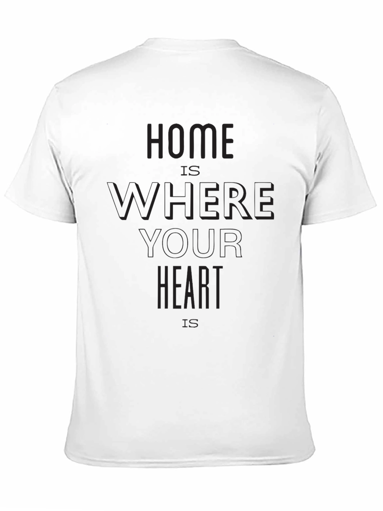 Black Home Is Where Your Heart Is Black T-Shirt view 11