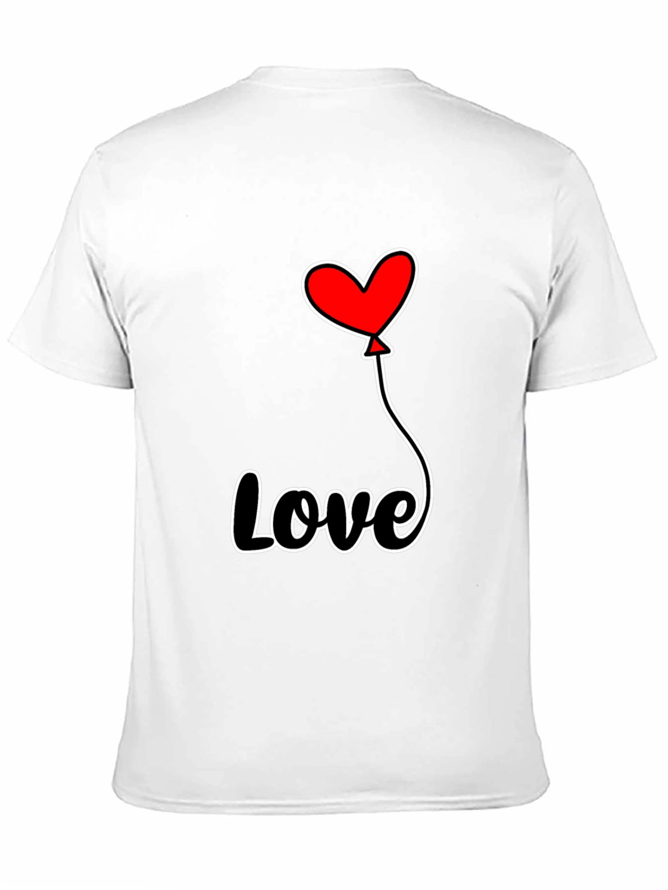Black Love Heart Balloon Graphic Tee view 11