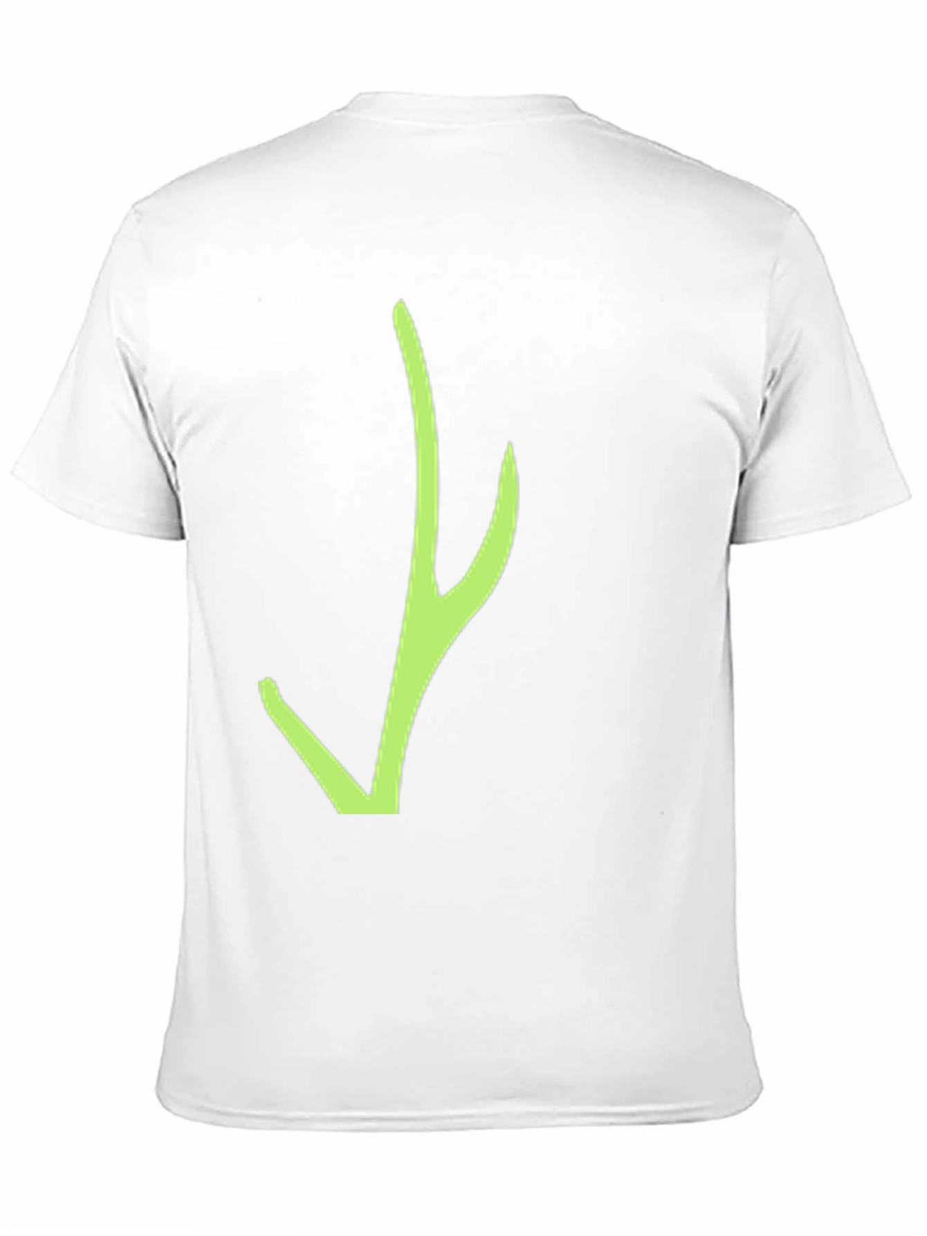 Black Black T-Shirt with Green Abstract Design view 11