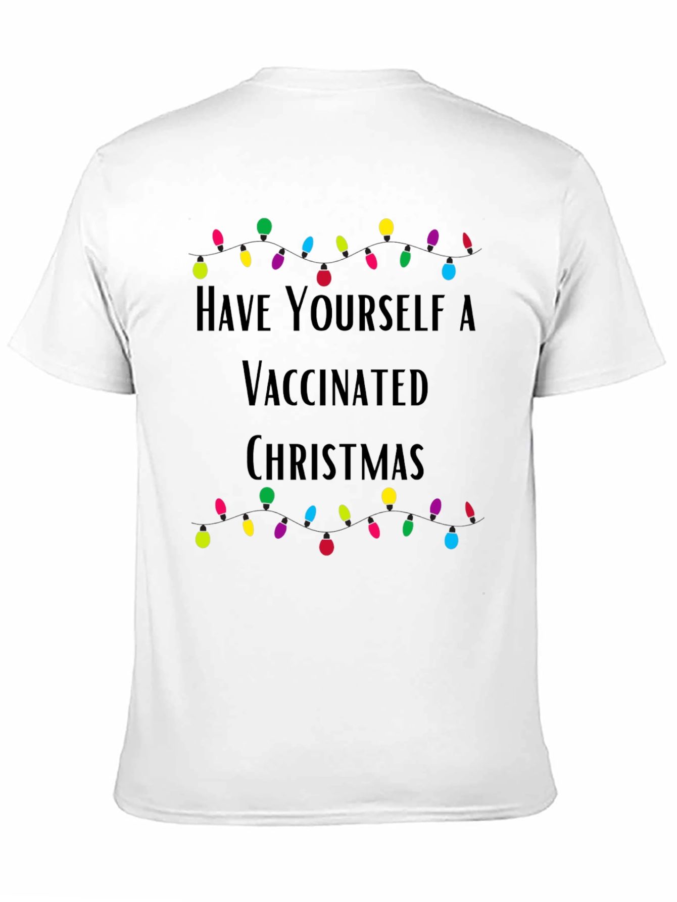 Black Vaccinated Christmas T-Shirt Holiday Tee view 11
