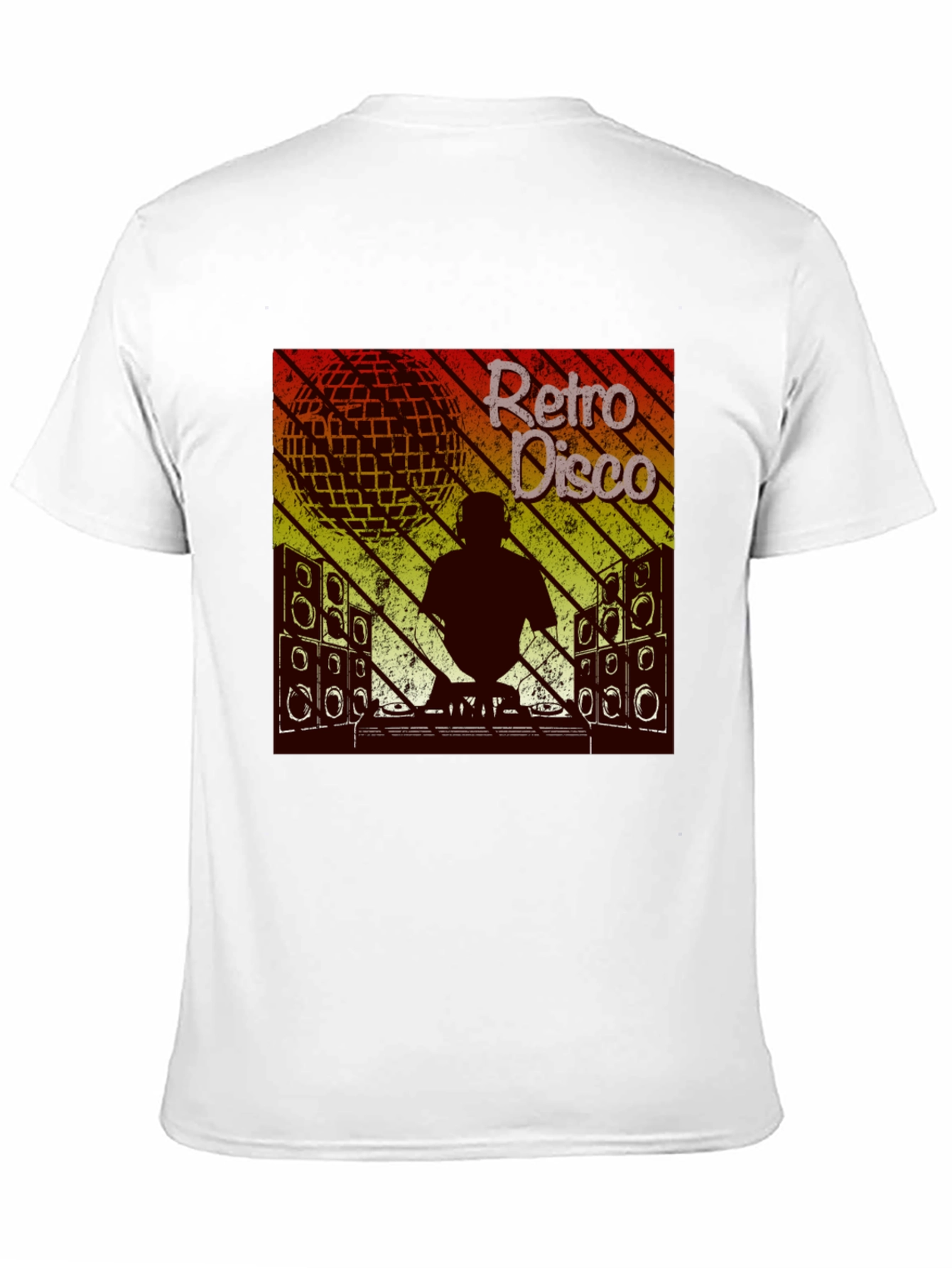 Black Retro Disco DJ Graphic T-Shirt view 11