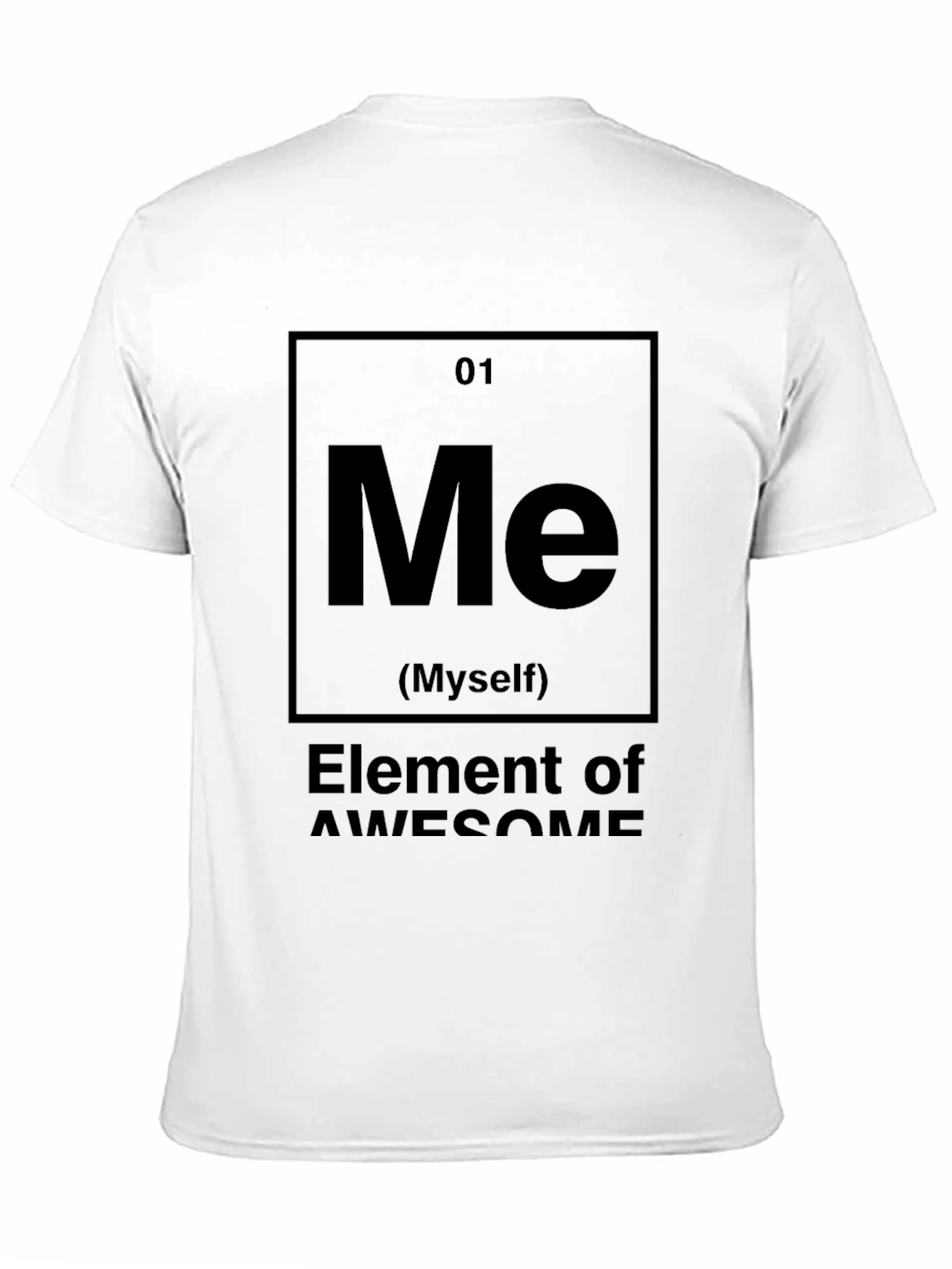 Black Element of Awesome Black Graphic T-Shirt view 11