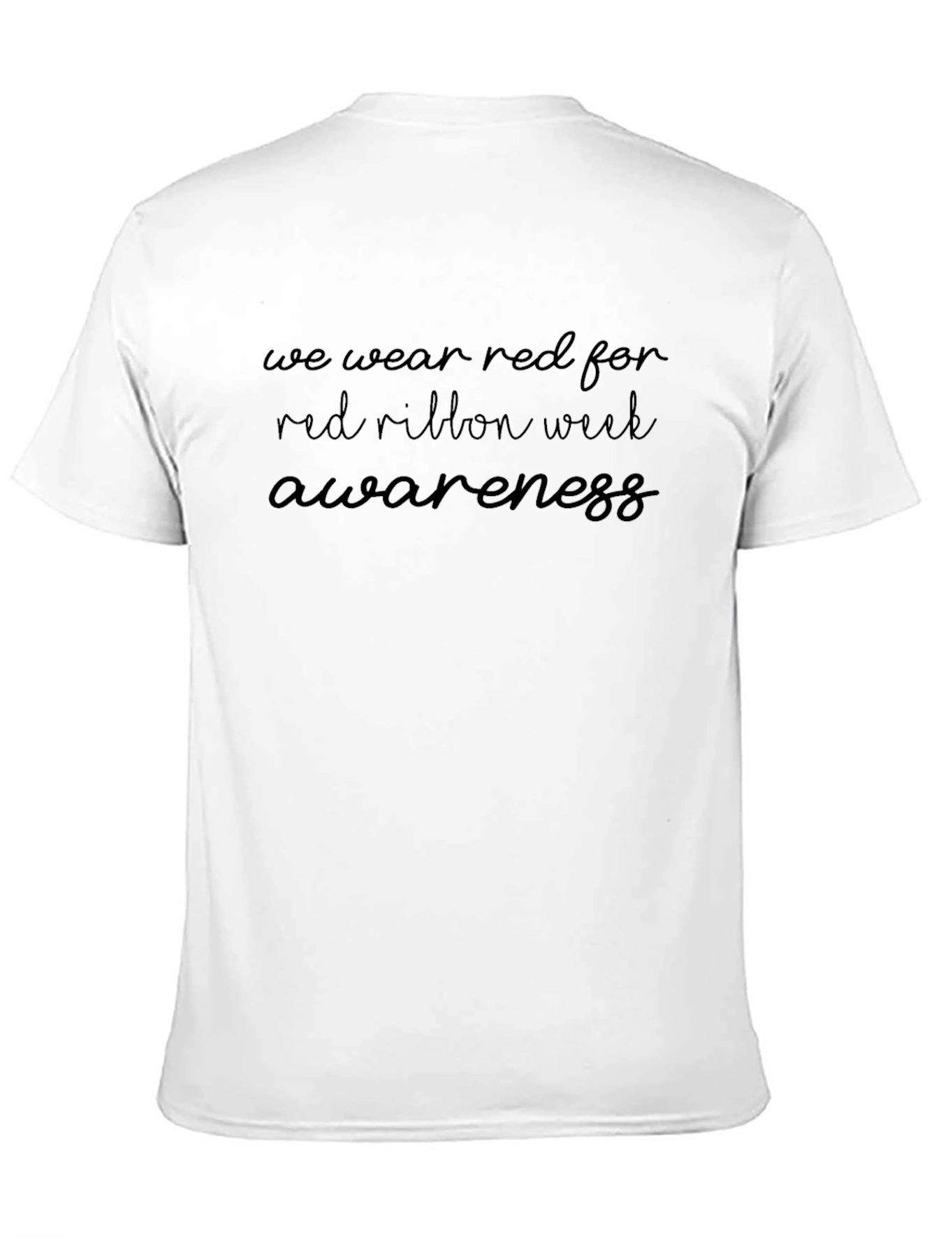Black Red Ribbon Week Awareness T-Shirt view 11