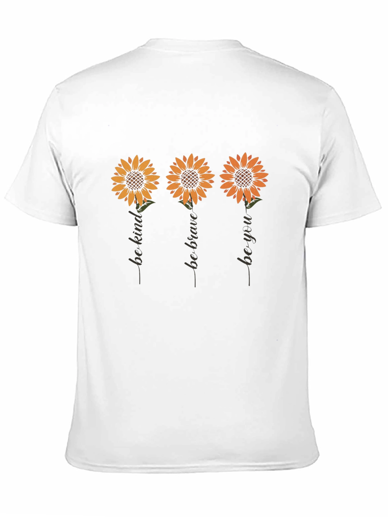 Black Sunflower Inspirational Black T-Shirt view 11