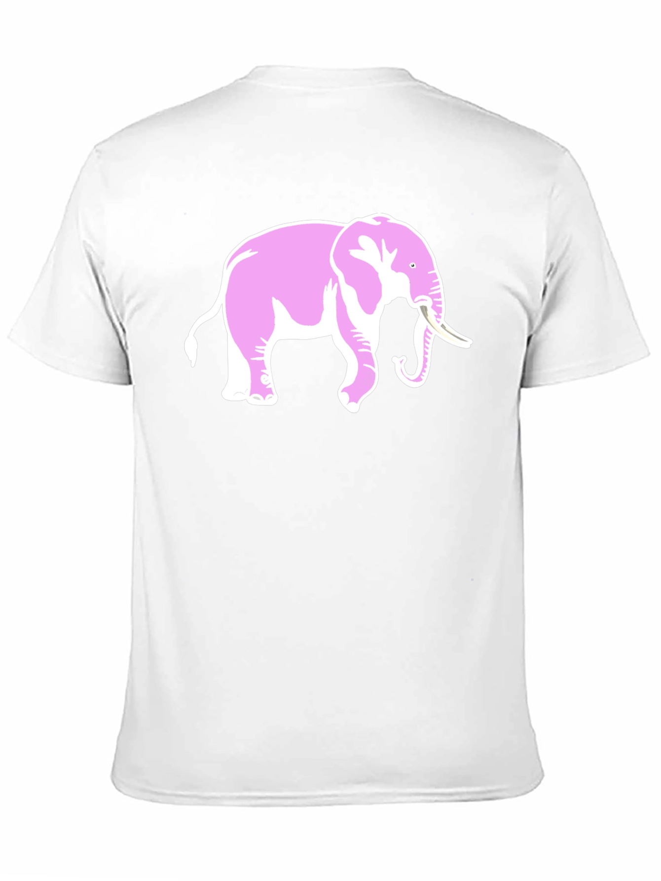 Black Pink Elephant Graphic Black T-Shirt view 11