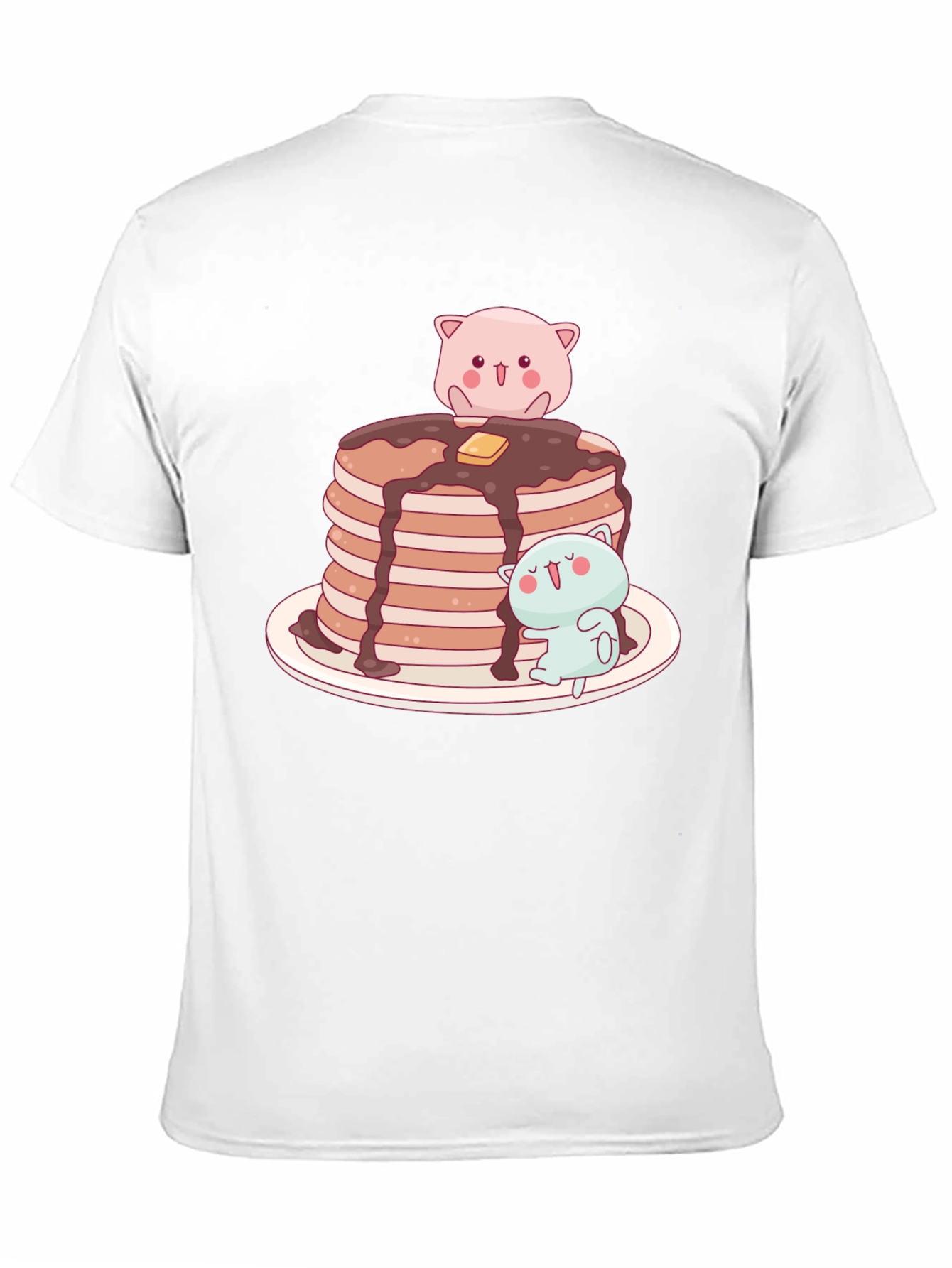Black Pancake Stack Kawaii T-Shirt view 11