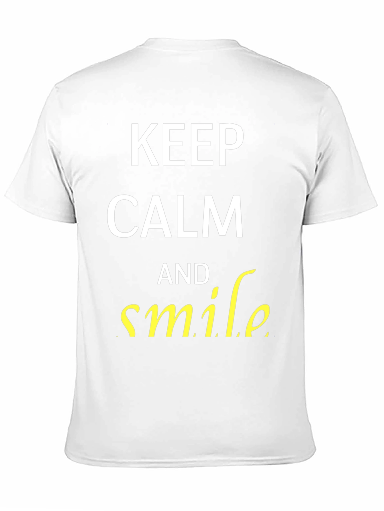 Black Keep Calm and Smile Men's Graphic Tee view 11