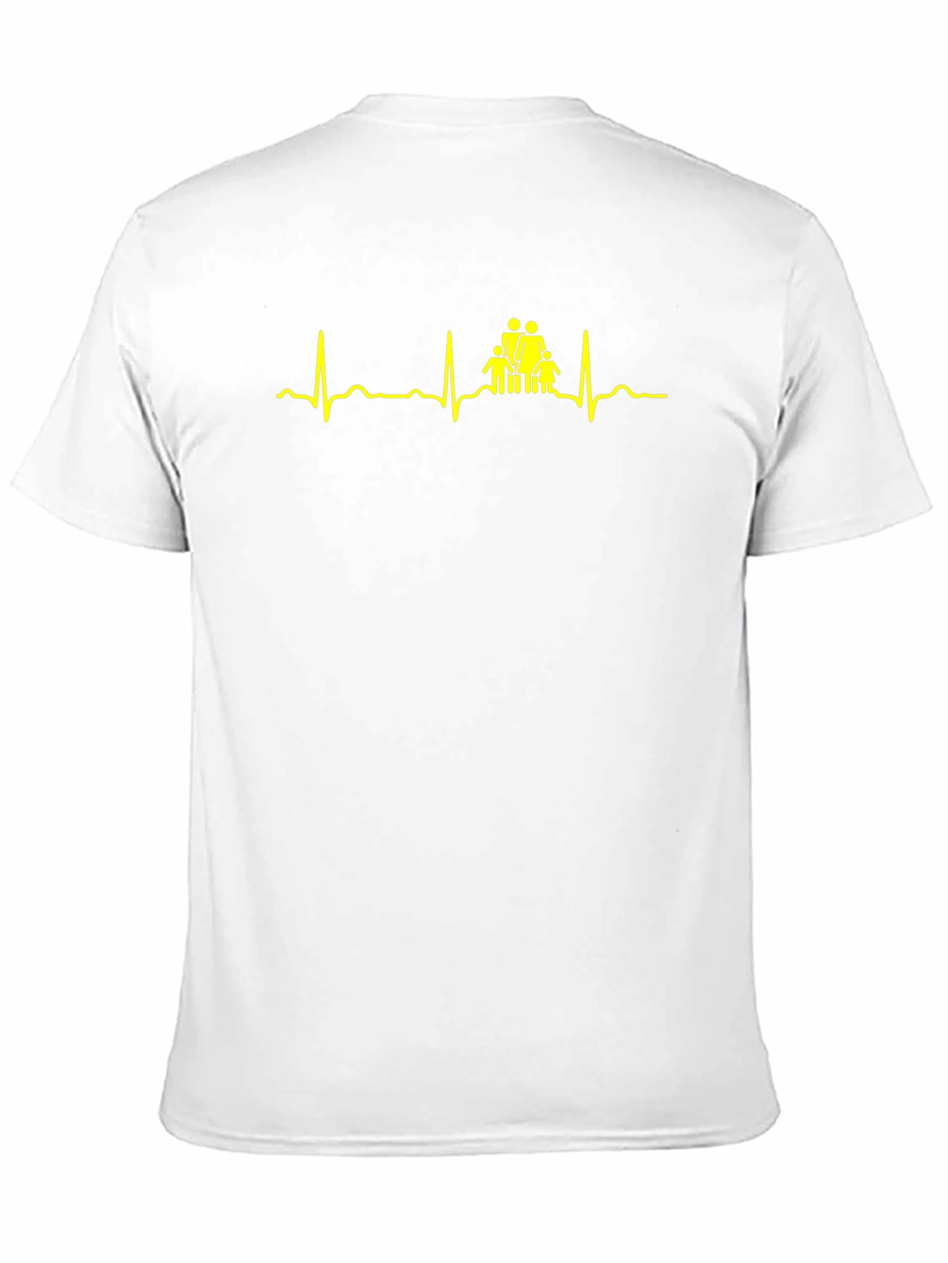 Black Heartbeat Family Graphic T-Shirt view 11