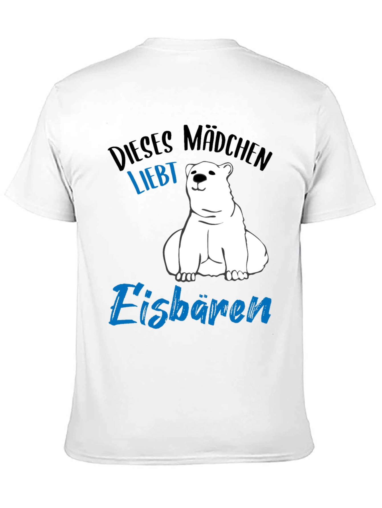 Black Polar Bear Lover T-Shirt - German Text view 11
