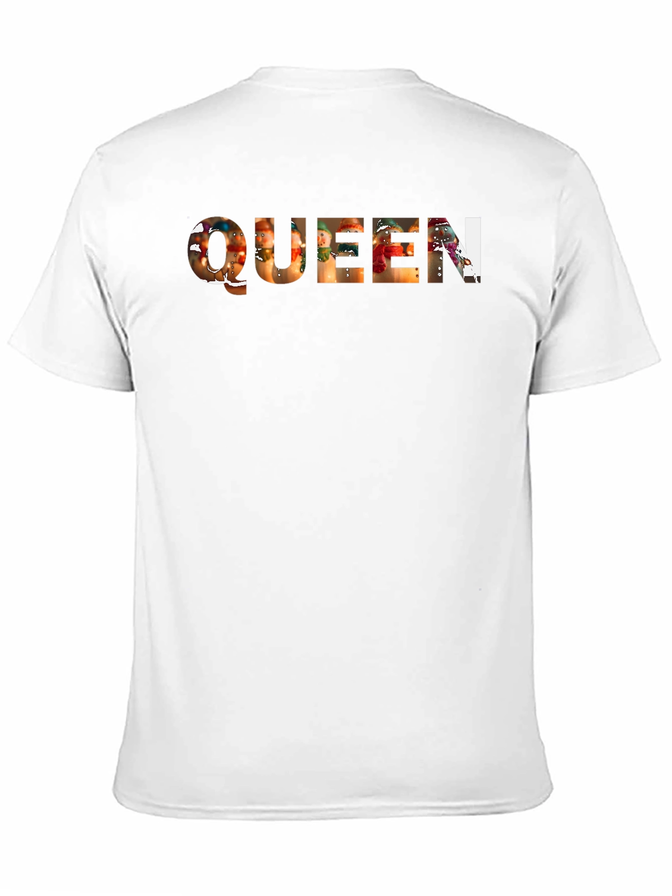 Black Queen Snowman T-Shirt - Festive Holiday Apparel view 11