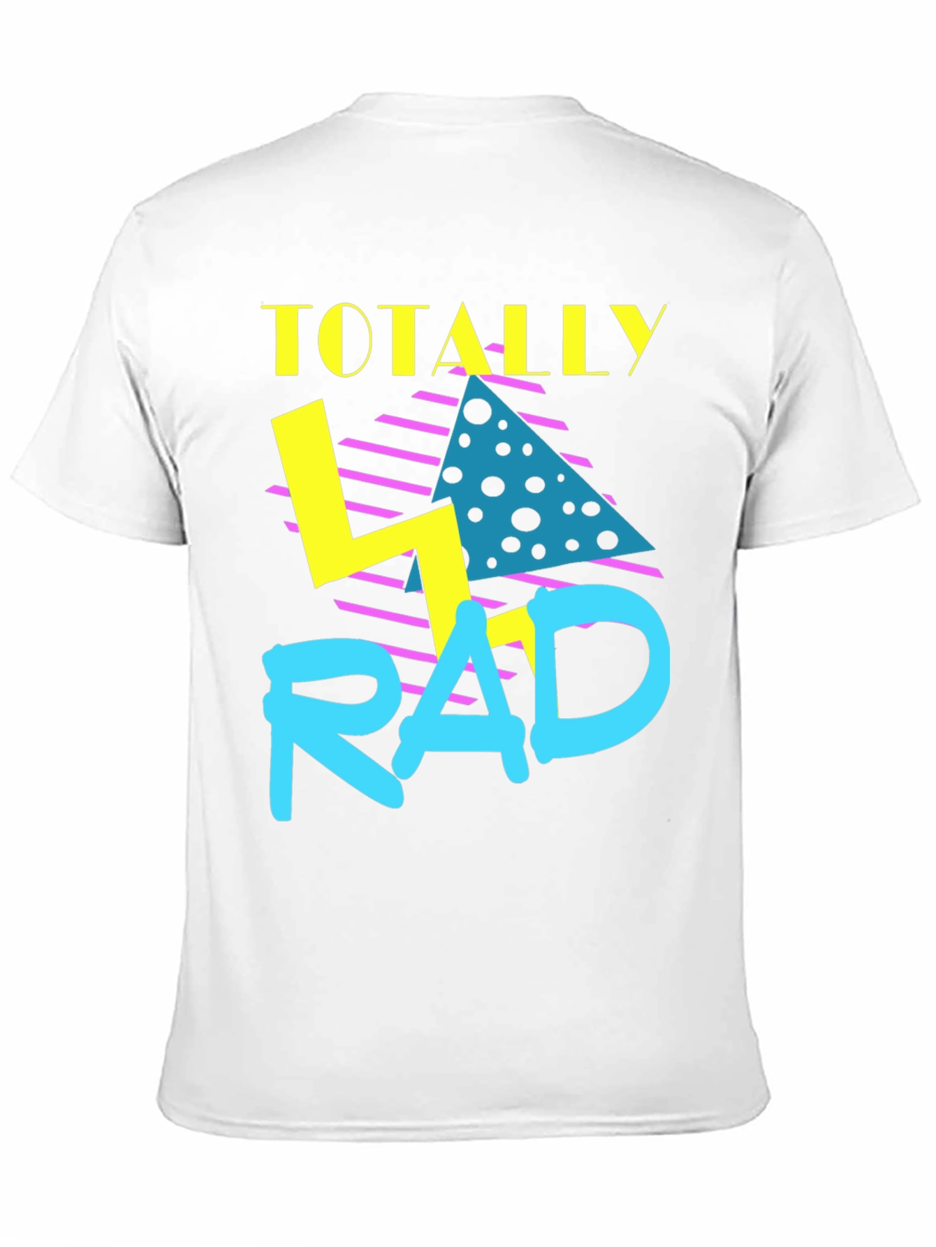 Black Totally Rad Retro Graphic Tee - 80s Throwback T-Shirt view 11