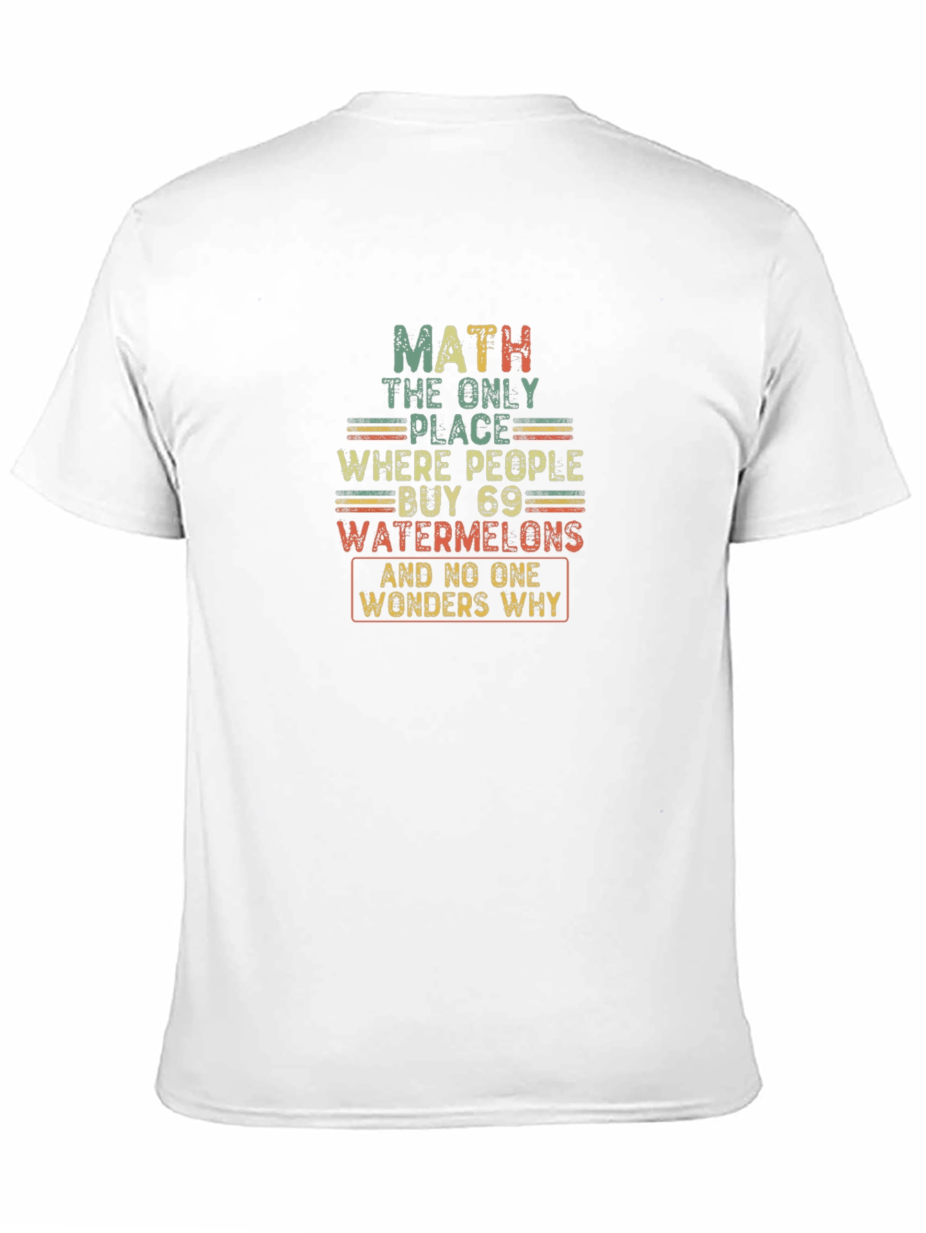 Black Math Watermelons T-Shirt, Funny Math Tee view 11