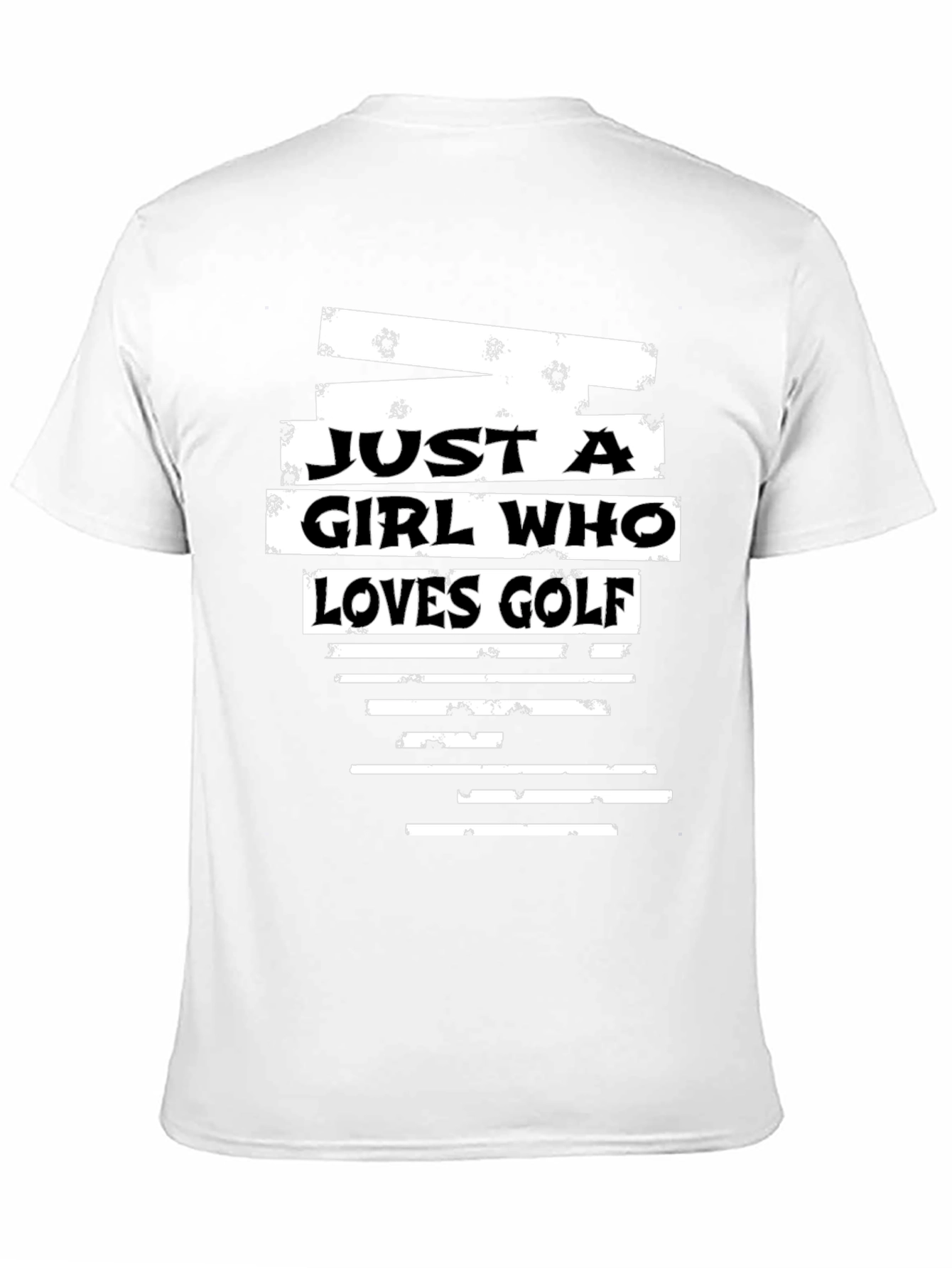 Black Just a Girl Who Loves Golf T-Shirt view 11