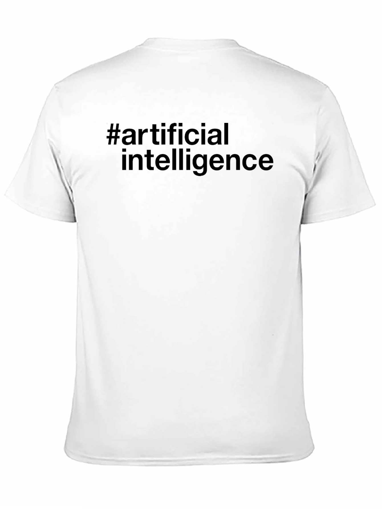 Black Artificial Intelligence Hashtag T-Shirt view 11