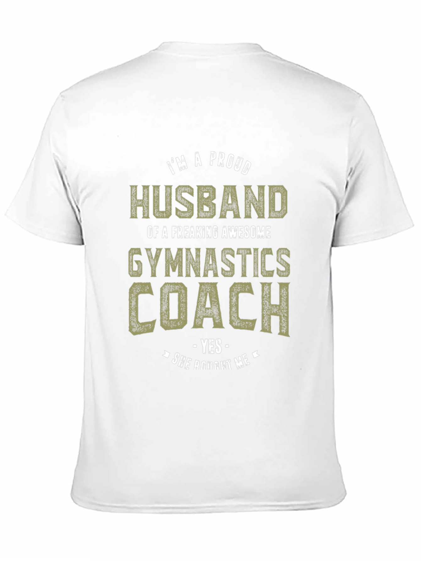 Black Proud Husband Gymnastics Coach Graphic Tee view 11