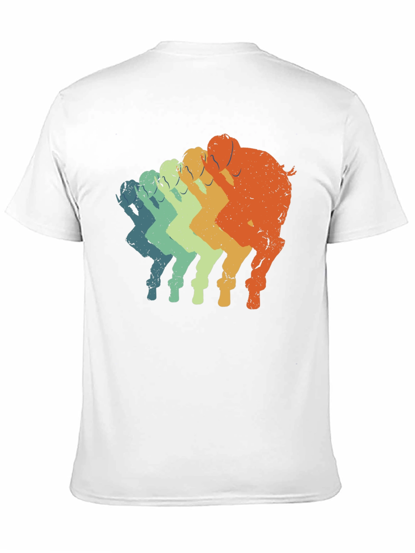 Black Retro Elephant T-Shirt - Gradient Design view 11