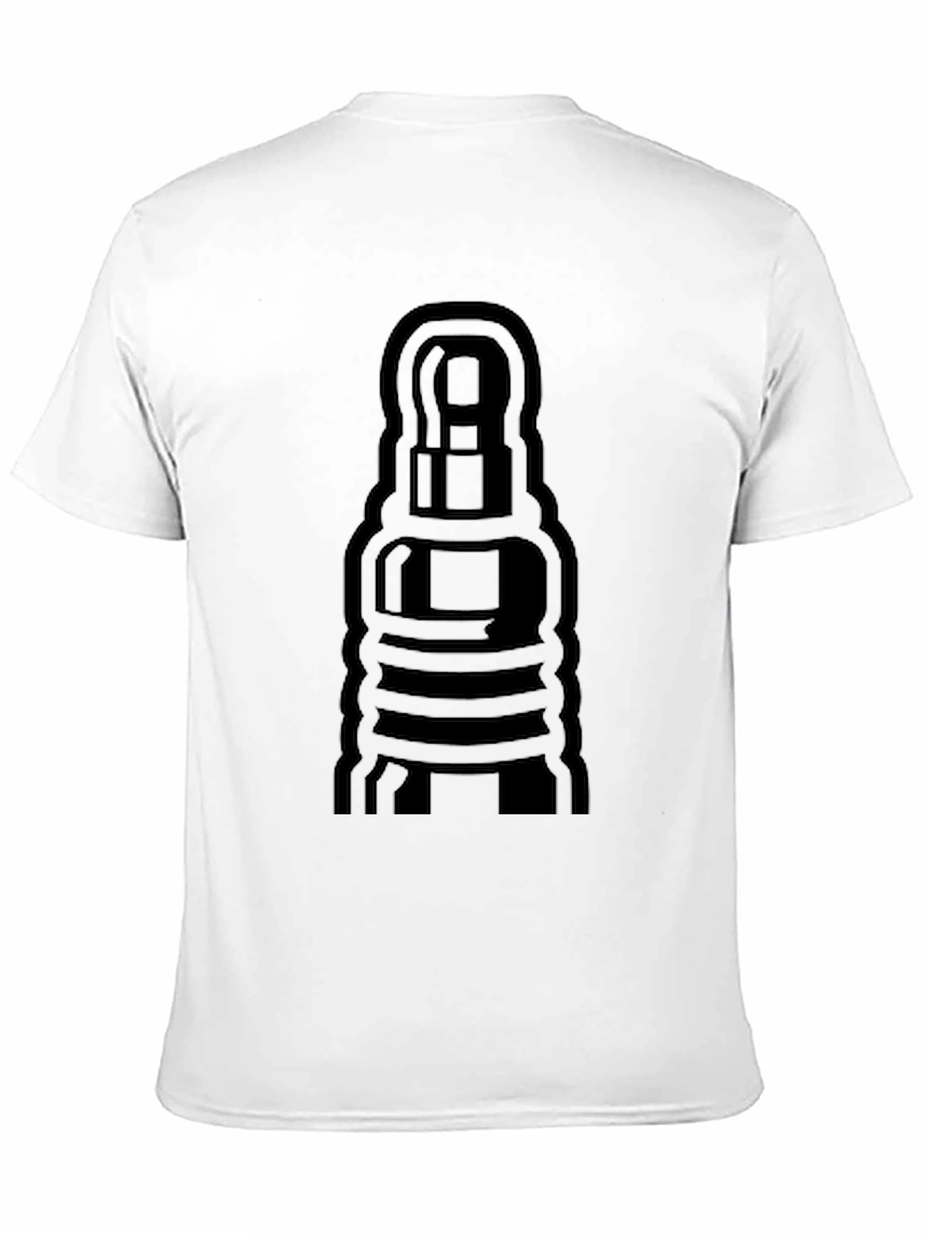 Black Men's Black Graphic Tee - Abstract Design view 11