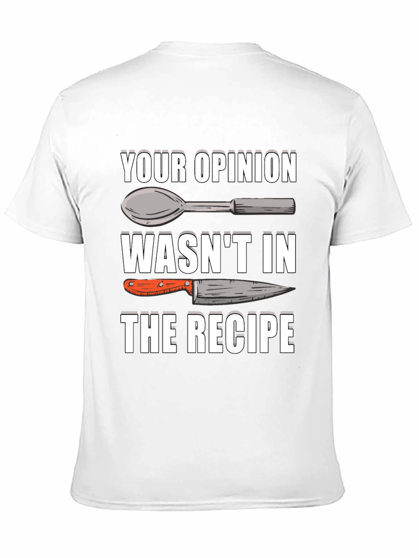 Black Chef Opinion T-Shirt Funny Recipe Tee view 11