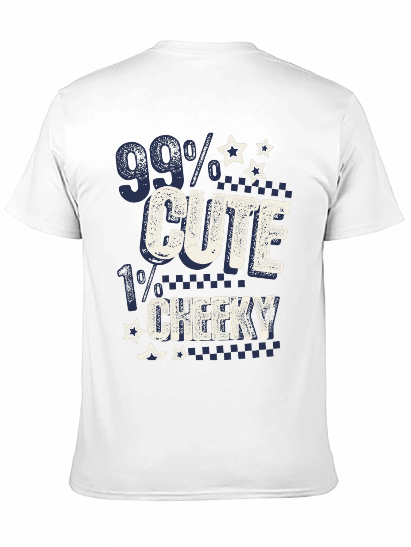 Black 99% Cute 1% Cheeky Graphic T-Shirt view 11