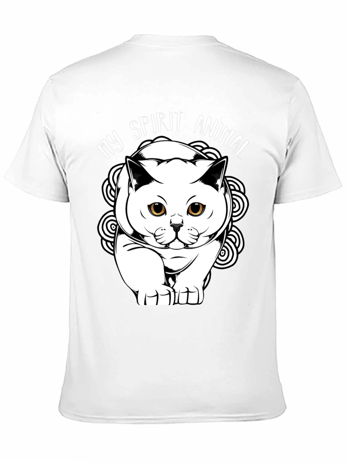 Black My Spirit Animal Cat Graphic T-Shirt view 11