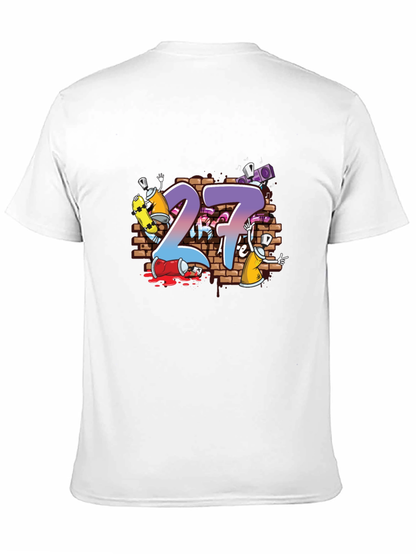 Black Graffiti 27 T-Shirt - Urban Style view 11