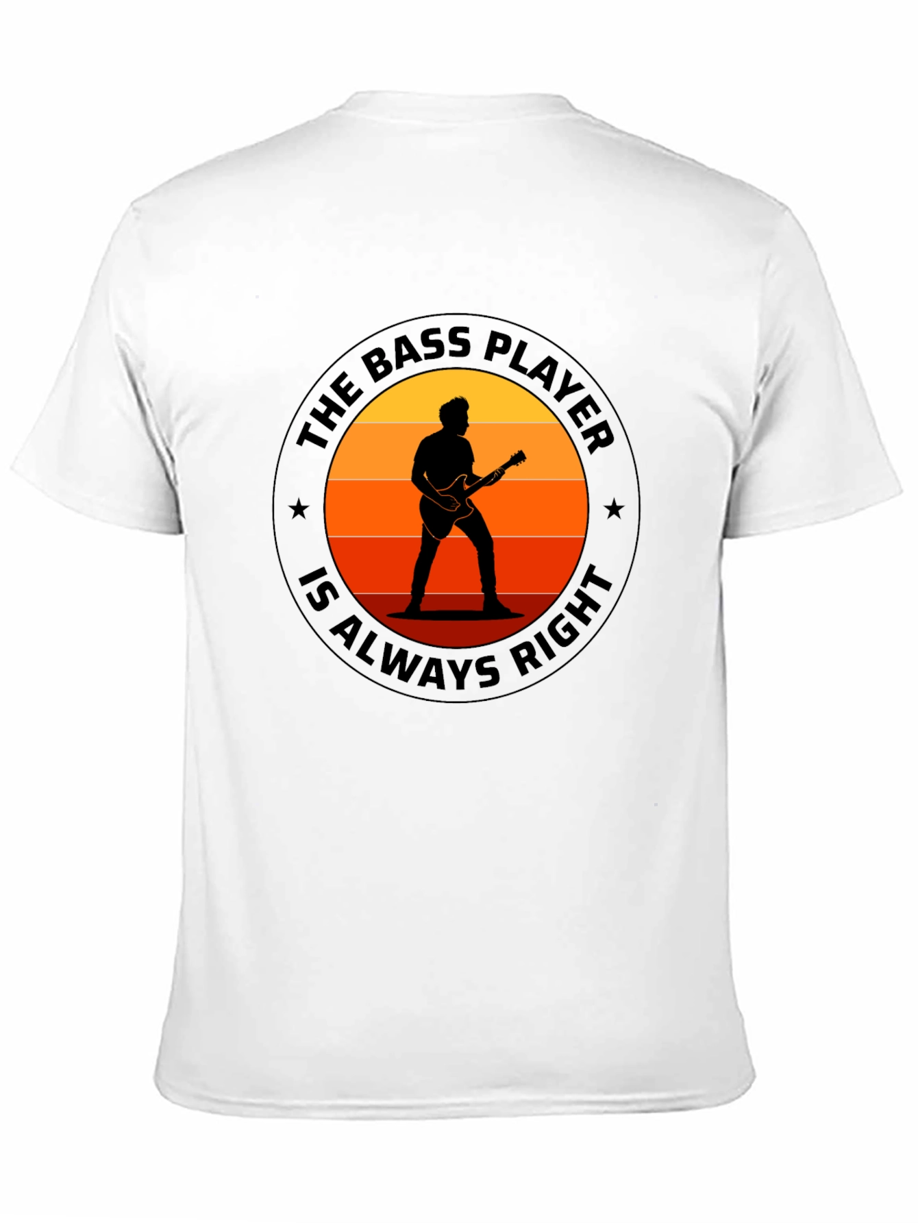 Black Bass Player Always Right Black T-Shirt view 11
