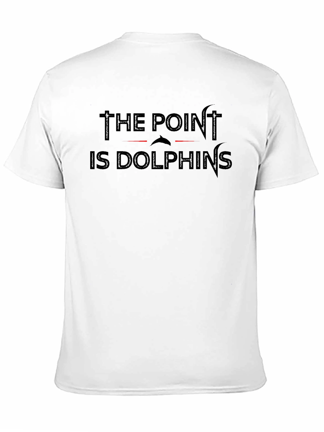 Black The Point Is Dolphins Black T-Shirt view 11