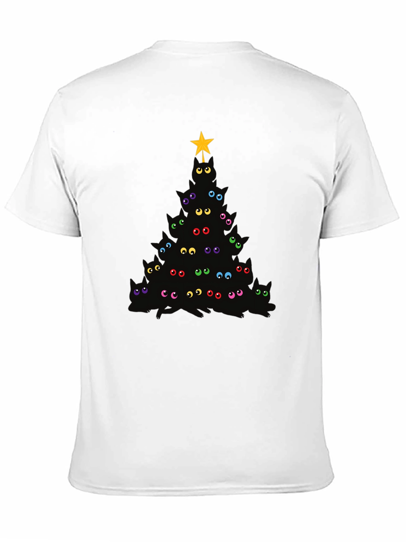 Black Eye See You Christmas Tree Black T-Shirt view 11