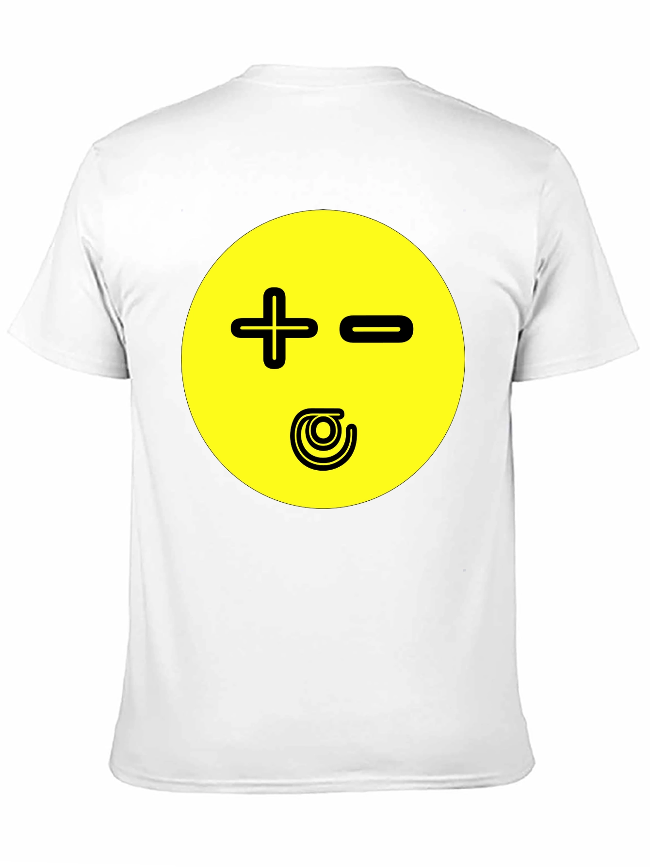 Black Novelty Graphic Print T-Shirt - Plus Minus Design view 11