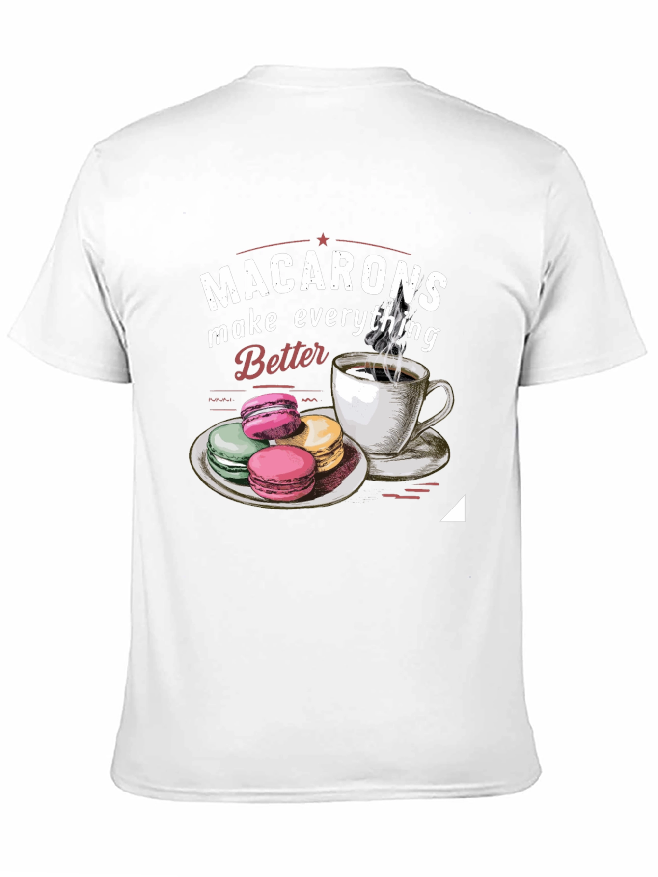 Black Macarons & Coffee Graphic Tee view 11